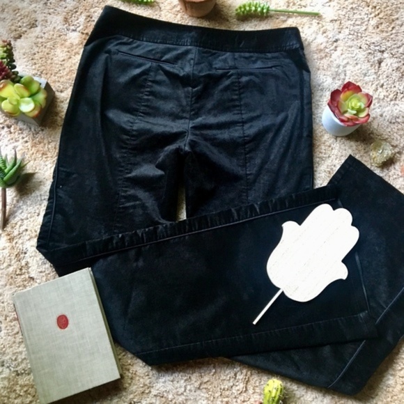 {Nanette Lepore} Black Velvet Trouser Dress Pants - Picture 4 of 8